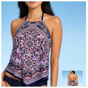 High Neck Tankini Top Size Medium